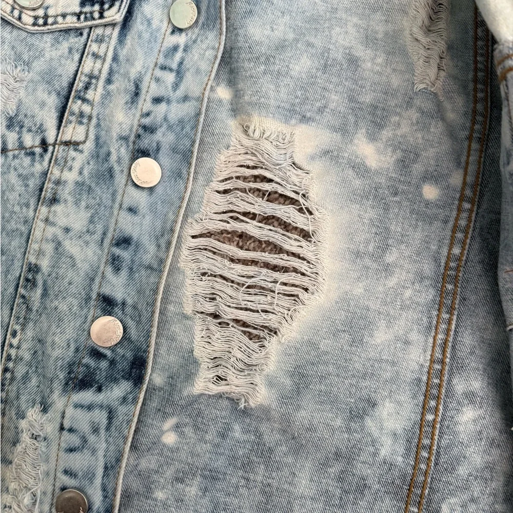 Distressed Denim Jacket - Picture 3 of 4